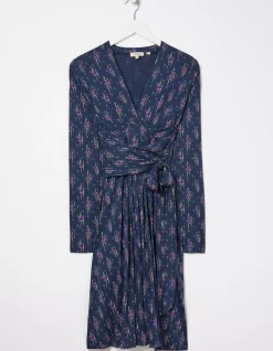 FatFace Delphine Ink Ditsy Jersey Dress Navy Discount