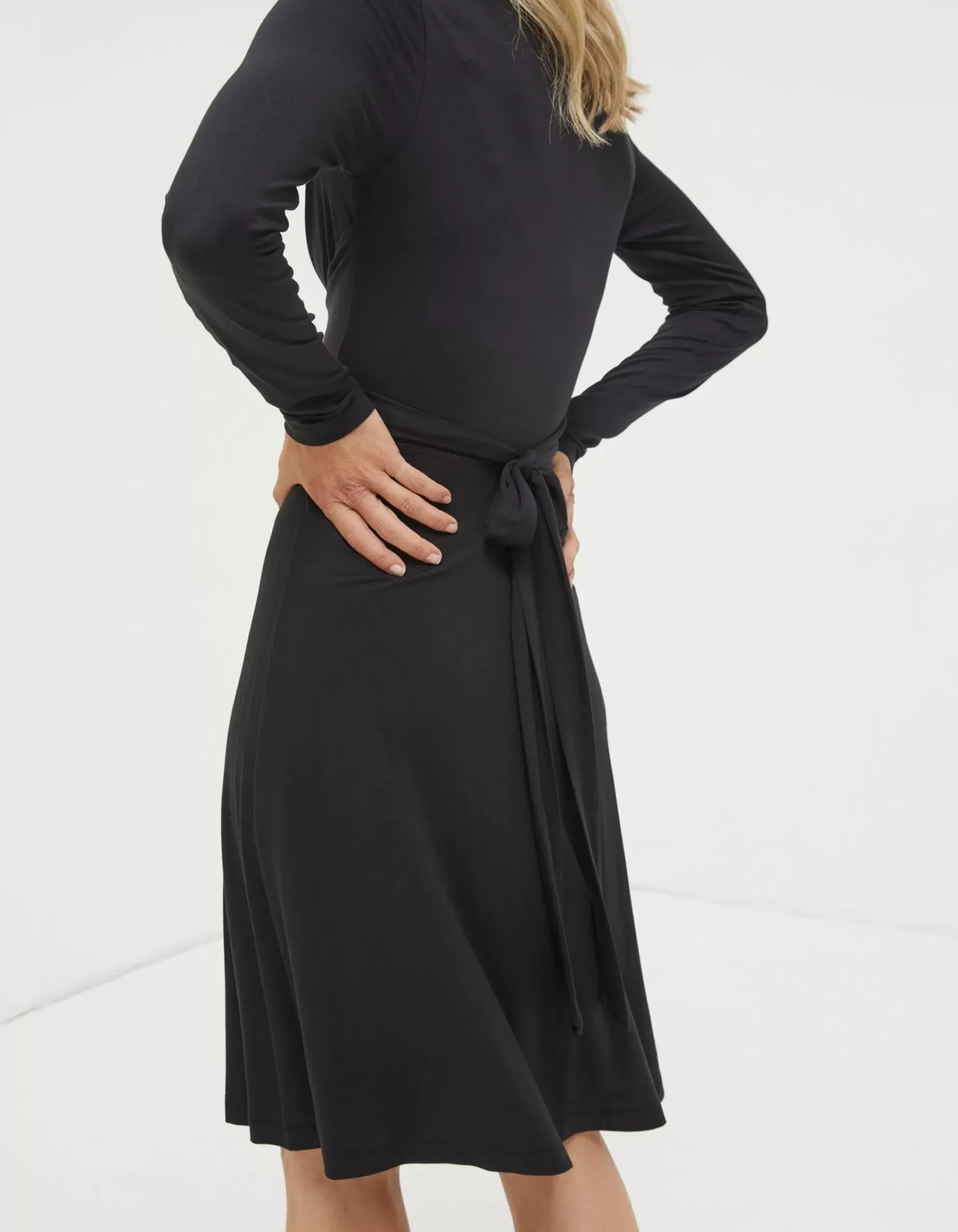 FatFace Delphine Jersey Dress Black Best