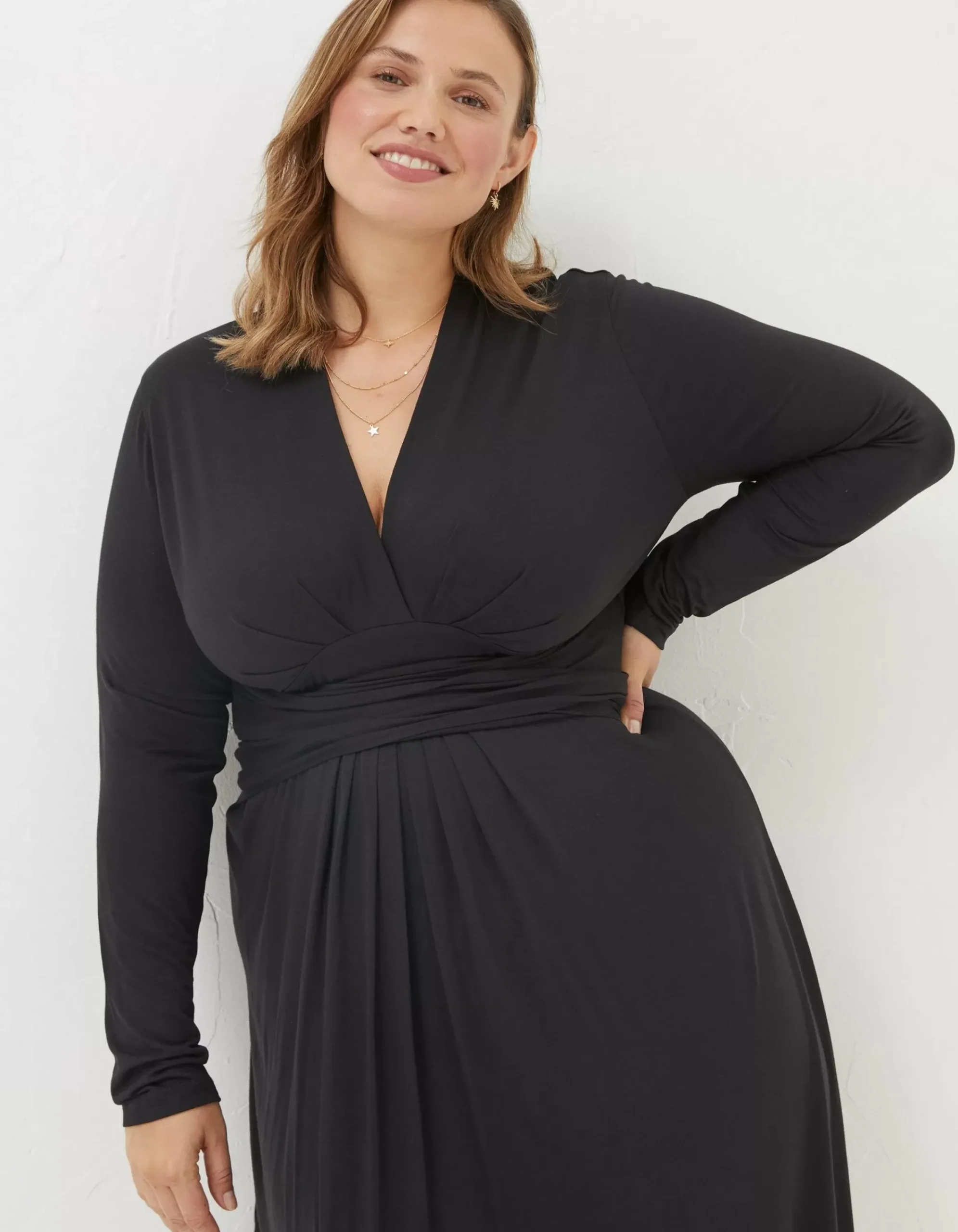 FatFace Delphine Jersey Dress Black Best