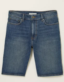 FatFace Denim Mid Vintage Wash Shorts Denim Blue Best
