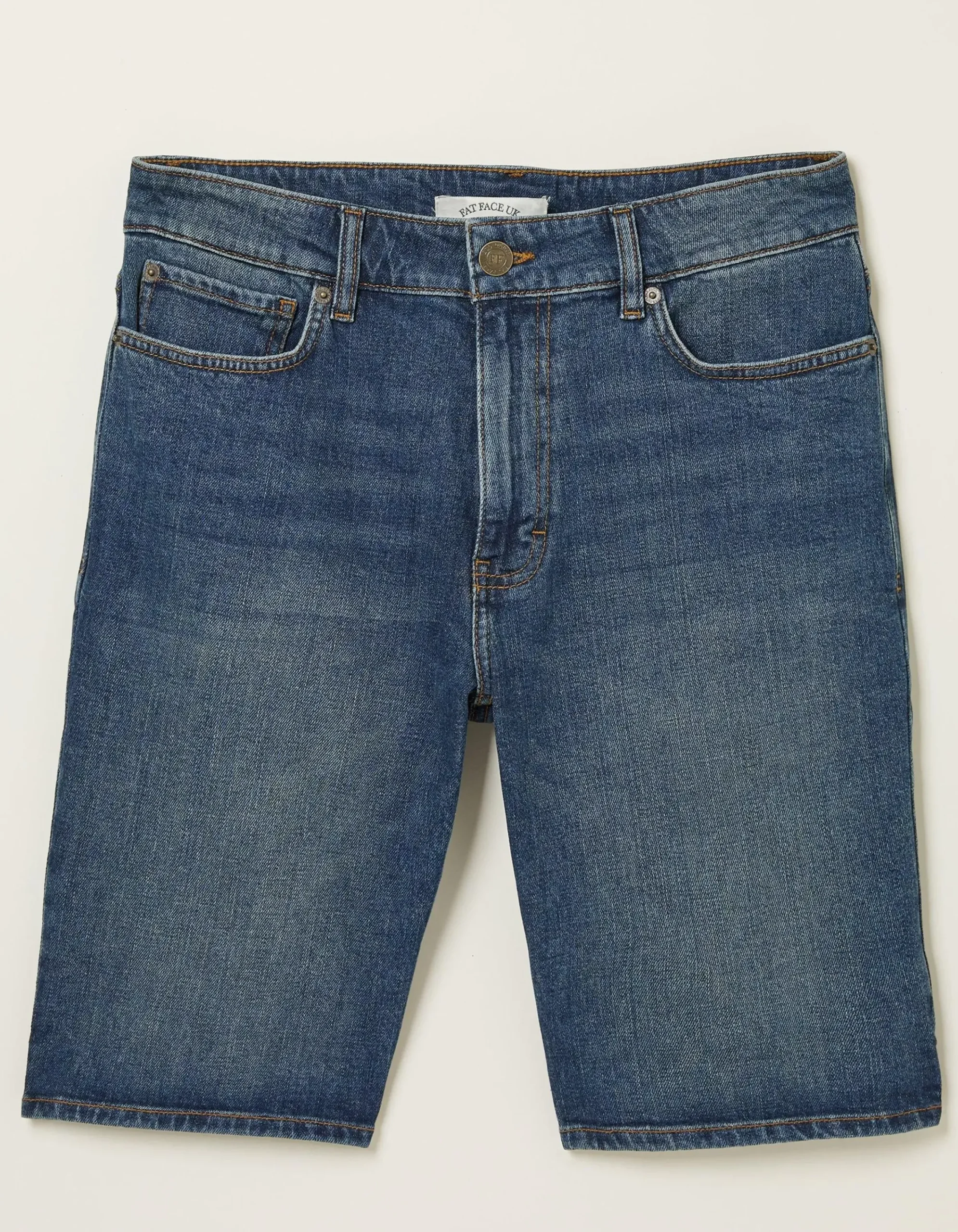 FatFace Denim Mid Vintage Wash Shorts Denim Blue Best