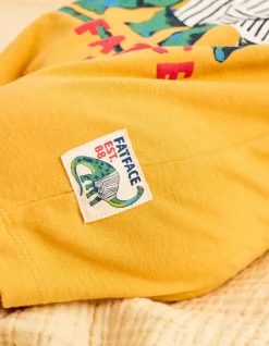 FatFace Dinosaur Romper Suit Yellow Online