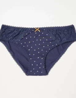 FatFace Ditsy Floral Mini Knickers Navy Clearance