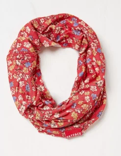 FatFace Ditsy Floral Snood Bright Red Outlet