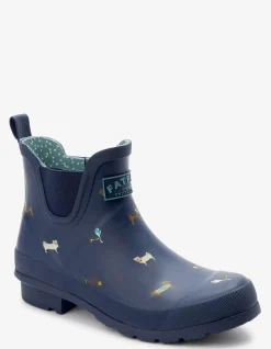 FatFace Dog Print Ankle Wellies Navy Discount
