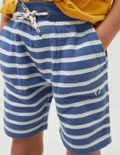 FatFace Eddie Stripe Sweat Shorts Blue Outlet