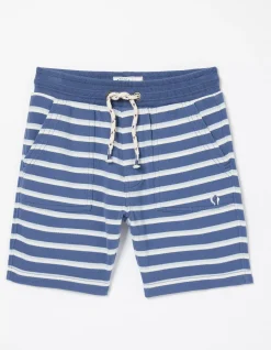 FatFace Eddie Stripe Sweat Shorts Blue Outlet