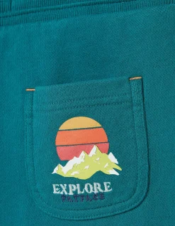 FatFace Eddie Sweat Shorts Teal Green Clearance