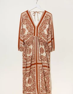 FatFace Effie Bandana Midi Dress Ivory Hot