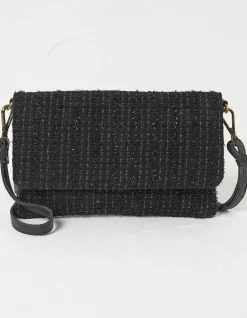 FatFace Elena Boucle Crossbody Bag Black New