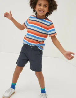 FatFace Elias Flat Front Shorts Navy Hot