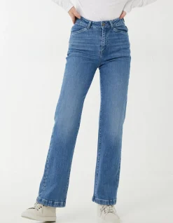 FatFace Elise Wide Leg Comfort Stretch Jeans Vintagepale New