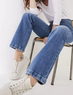 FatFace Elise Wide Leg Comfort Stretch Jeans Vintagepale New