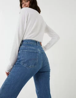FatFace Elise Wide Leg Comfort Stretch Jeans Vintagepale New