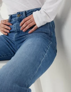 FatFace Elise Wide Leg Comfort Stretch Jeans Vintagepale New