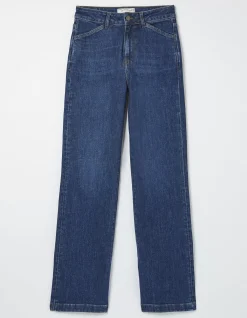 FatFace Elise Wide Leg Comfort Stretch Jeans Indigo New
