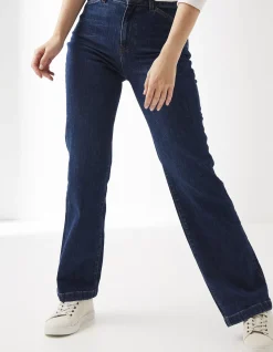 FatFace Elise Wide Leg Comfort Stretch Jeans Indigo New