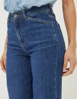 FatFace Elise Wide Leg Comfort Stretch Jeans Indigo New