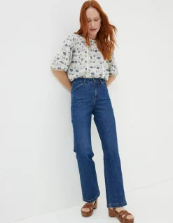 FatFace Elise Wide Leg Jeans Indigo Blue Online