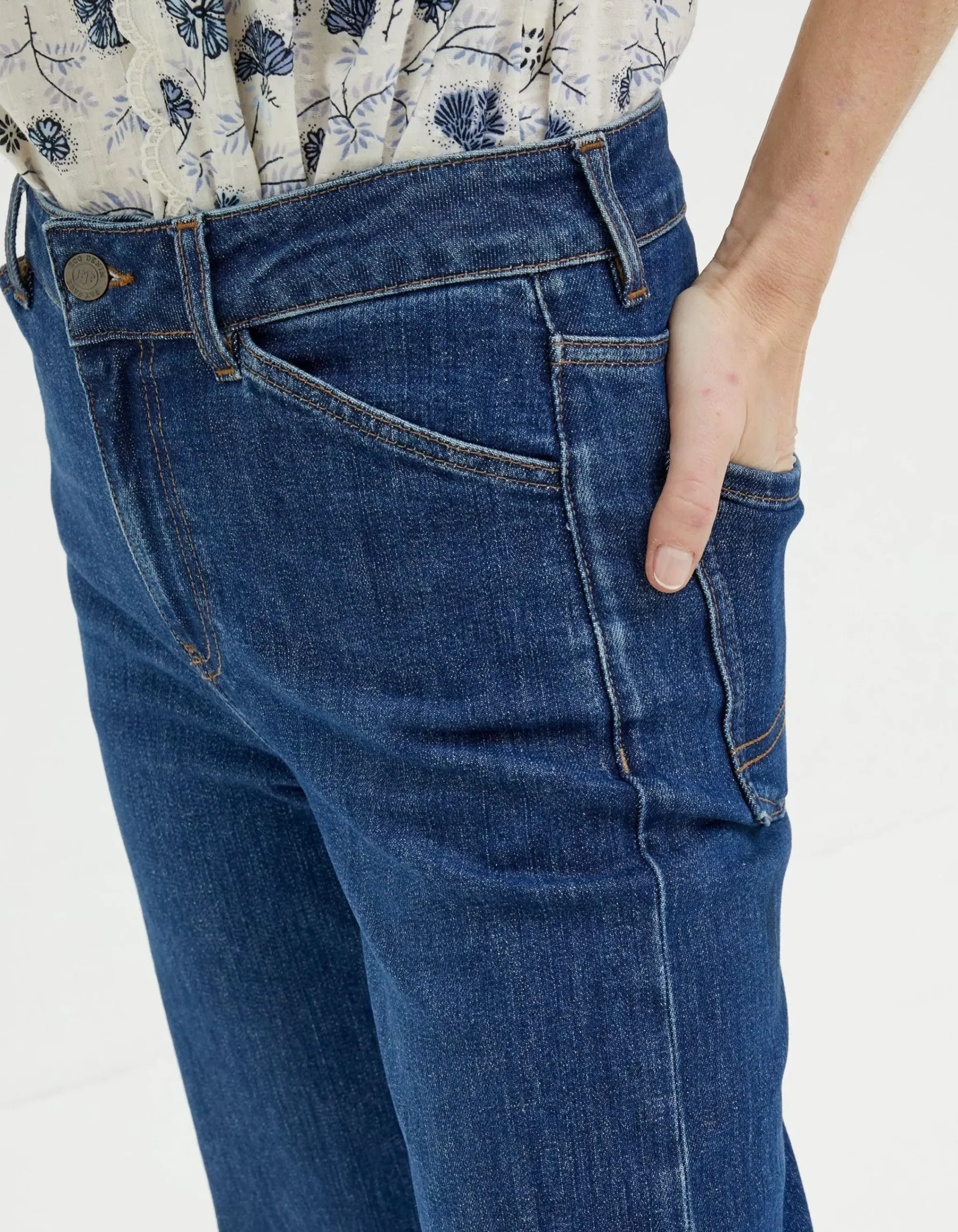 FatFace Elise Wide Leg Jeans Indigo Blue Online