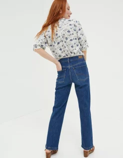 FatFace Elise Wide Leg Jeans Indigo Blue Online