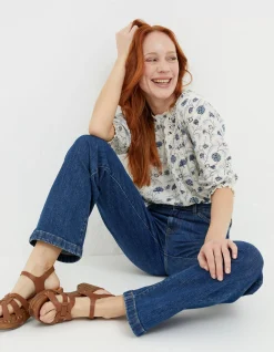 FatFace Elise Wide Leg Jeans Indigo Blue Online