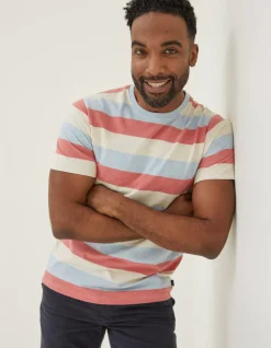 FatFace Ellbridge Stripe T-Shirt Chambray Blue