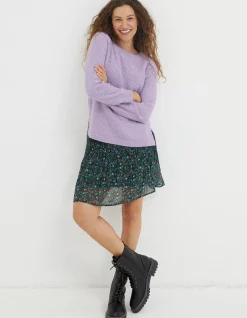 FatFace Ellie Crew Jumper Lilac Outlet