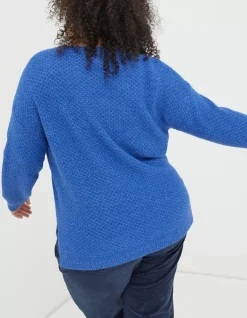 FatFace Ellie Crew Jumper Cobalt Blue Clearance