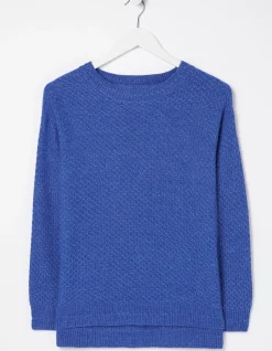 FatFace Ellie Crew Jumper Cobalt Blue Clearance