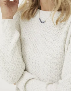 FatFace Ellie Crew Jumper Ivory Discount