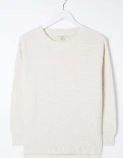 FatFace Ellie Crew Jumper Ivory Discount