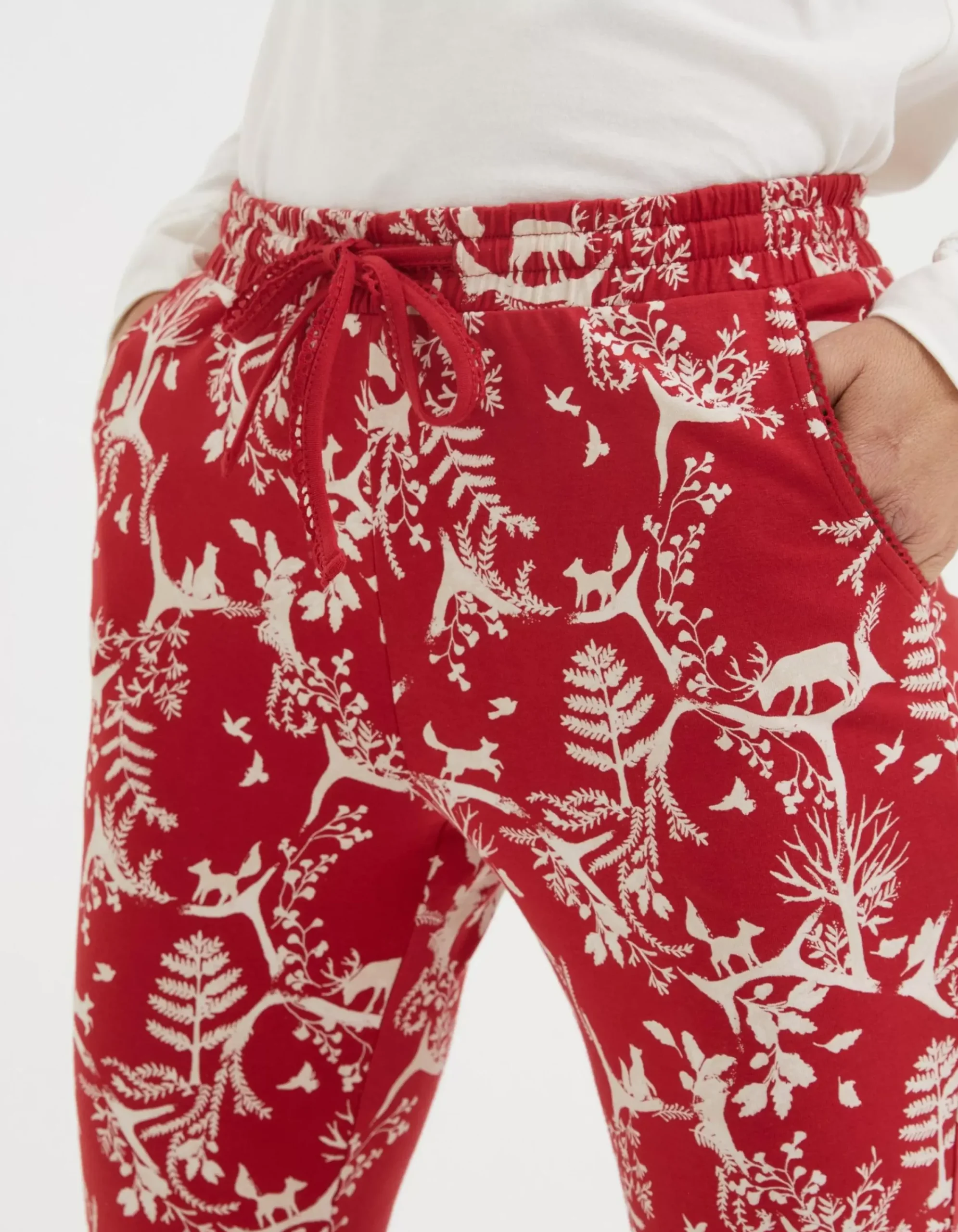 FatFace Ellie Forest Scapes Legging Cherry Red Sale
