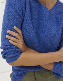 FatFace Ellie Jumper Cobalt Blue Discount