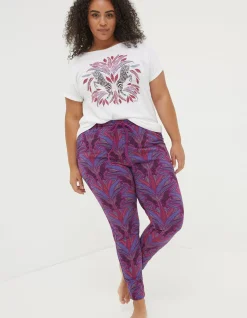 FatFace Ellie Zebra Leggings Fuchsia Pink Outlet