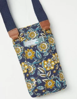 FatFace Elsie Canvas Phone Bag Navy Clearance