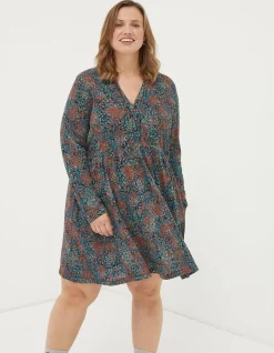 FatFace Elsie Textured Jersey Dress Multi
