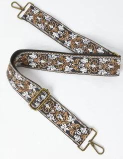 FatFace Embroidered Floral Bag Strap Burnt Orange Online