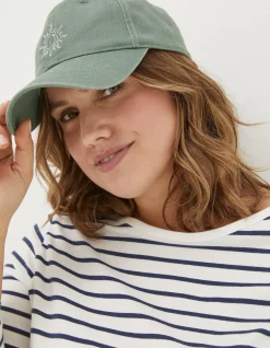 FatFace Embroidered Sun Cap Green Haze Sale