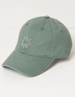 FatFace Embroidered Sun Cap Green Haze Sale