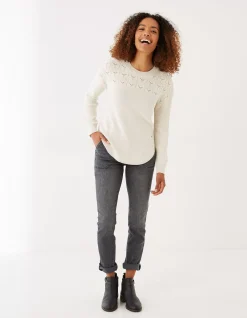FatFace Emmy Jumper Ivory Best