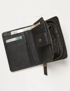 FatFace Etta Leather Zip Purse Black Hot