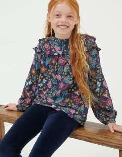 FatFace Eva Garden Floral Blouse Navy Hot