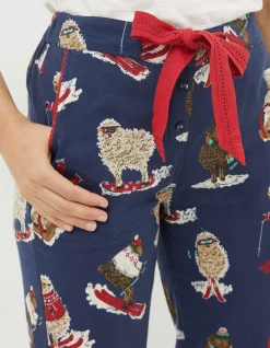 FatFace Eva Stevie Sheep Pyjama Bottoms Navy Discount
