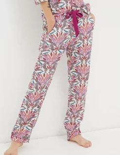 FatFace Eva Zebra Pyjama Bottoms Ivory Hot