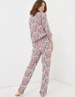 FatFace Eva Zebra Pyjama Bottoms Ivory Hot