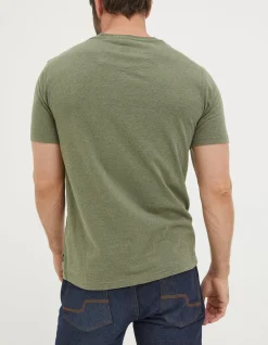 FatFace Explore Outdoors Bike T-Shirt Khaki Marl Clearance