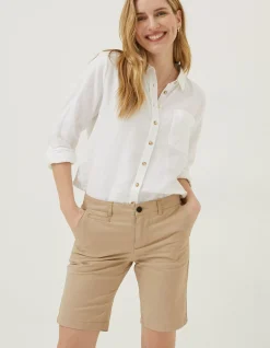 FatFace Falmouth Bermuda Chino Shorts Stone Hot