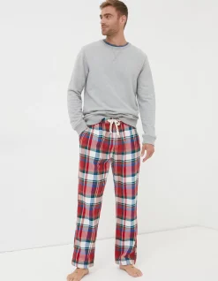 FatFace Family Check Pyjama Bottoms Red Best