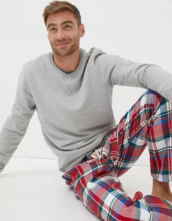 FatFace Family Check Pyjama Bottoms Red Best